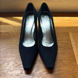 Stuart Weitzman Women’s Navy Blue Fabric  Heels